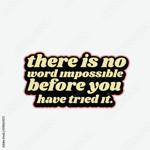 lifetime motivational and enthusiastic typography sticker vector design