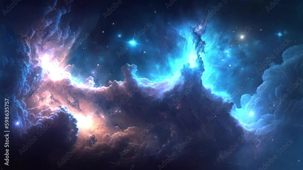Beautiful nebula in space - stars - galaxy - cosmos  - Concept Art 