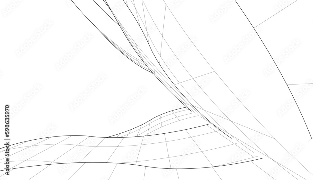 Modern architecture vector 3d illustration