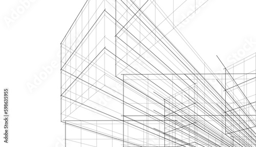 Modern architecture vector 3d illustration