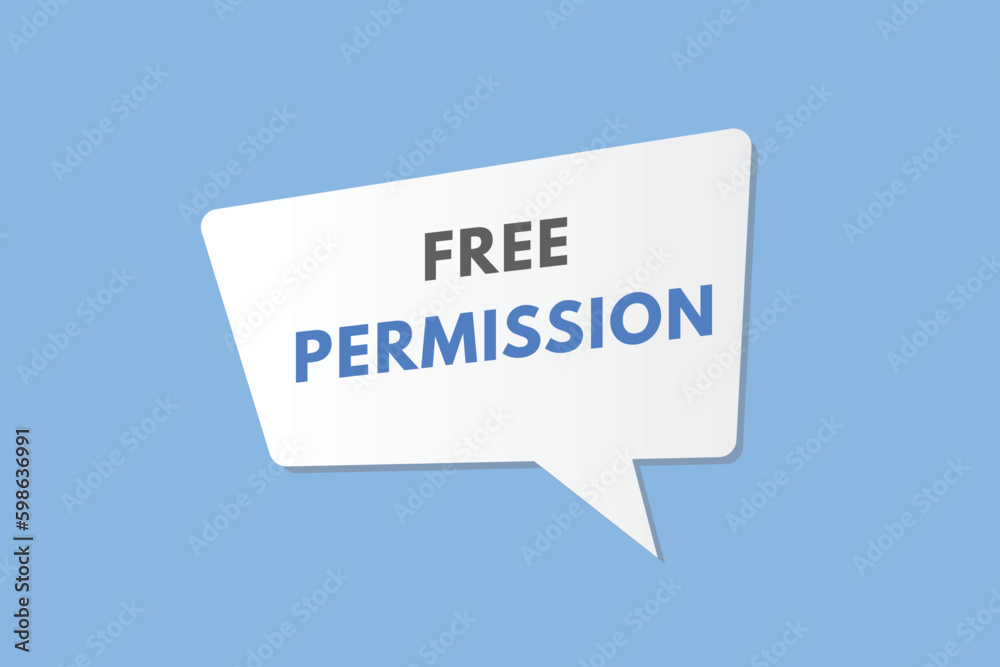 Free Permission text Button. Free Permission Sign Icon Label Sticker Web Buttons Free Permission text Button. Free Permission Sign Icon Label Sticker Web Buttons