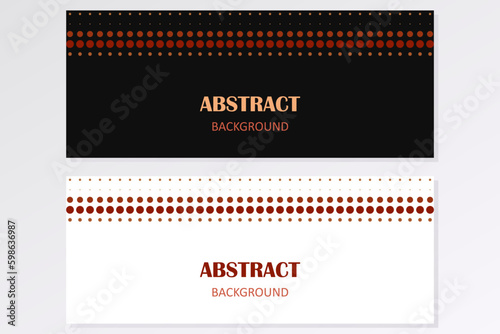 Banner with halftone patterrn. Background with geometric shapes.
