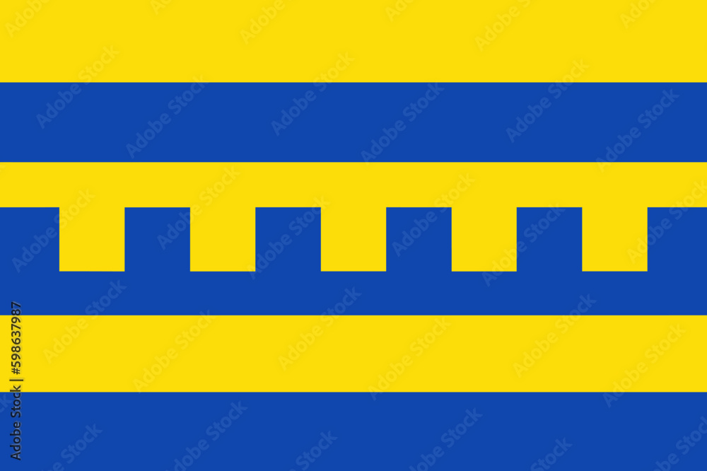 Obraz premium Flag of Harderwijk Municipality (Gelderland or Guelders province, Kingdom of the Netherlands, Holland) Harderwiek