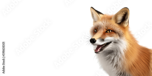 Fox on the png background created with ai technology © Smart Future