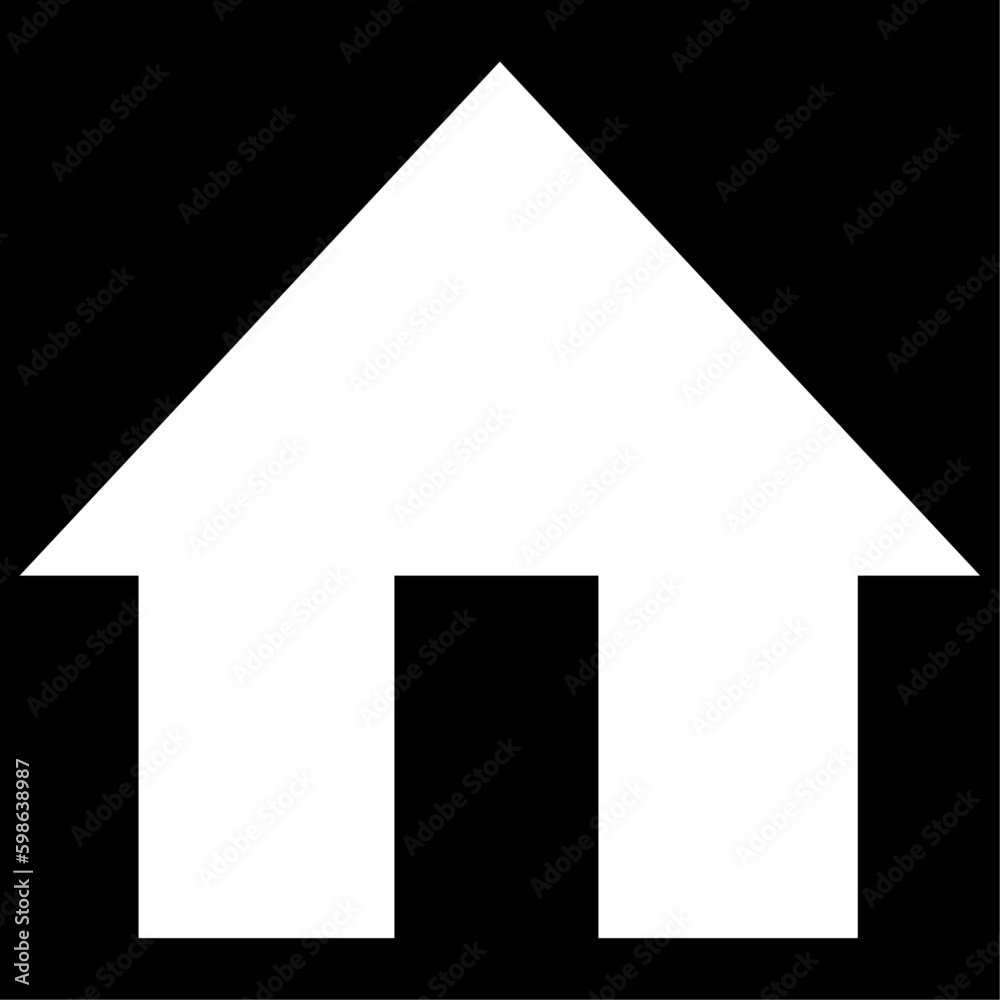 Home icon, flat style white color filled trendy house sign, symbol, vector illustration for web, app, mobile, real estate, game, logo, UI, label, button, main page design with isolated background. Home icon, flat style white color filled trendy house sign, symbol, vector illustration for web, app, mobile, real estate, game, logo, UI, label, button, main page design with isolated background.