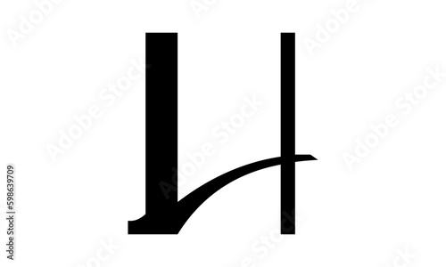 Abstract letter H logo vector design
