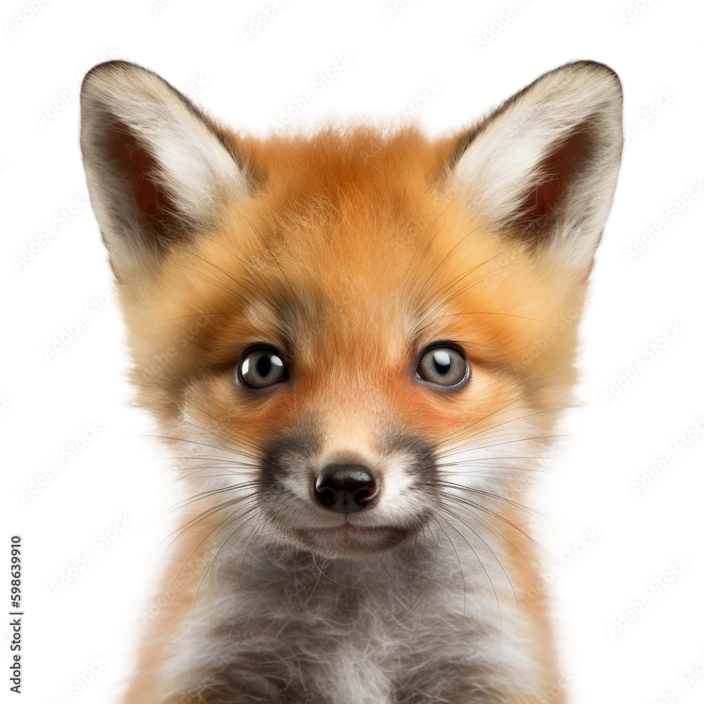 Obraz premium red fox baby isolated