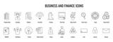 Business and finance icons collection