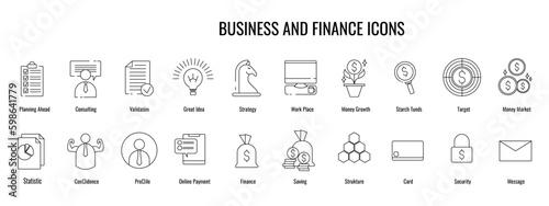 Business and finance icon set