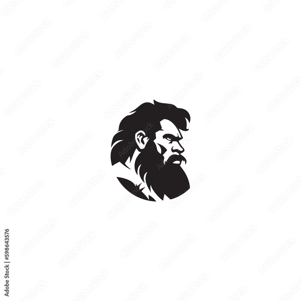primitive caveman logo, an extinct species of archaic humans viewed
