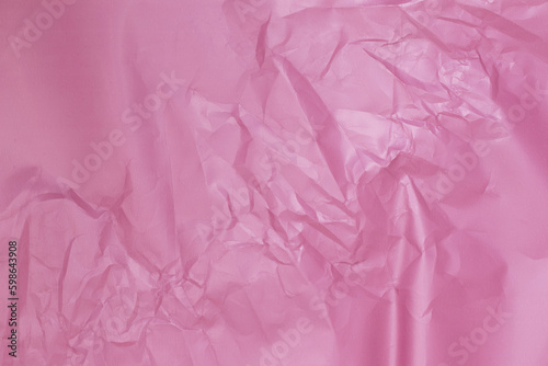 background by pink crumpled paper