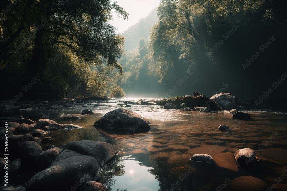 A love-filled river. Generative AI