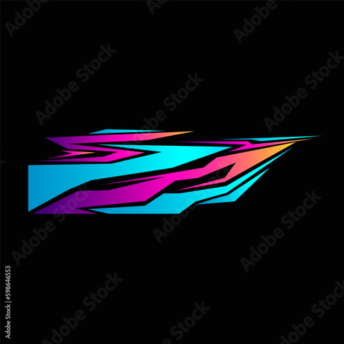 car body wrap livery decal vector design