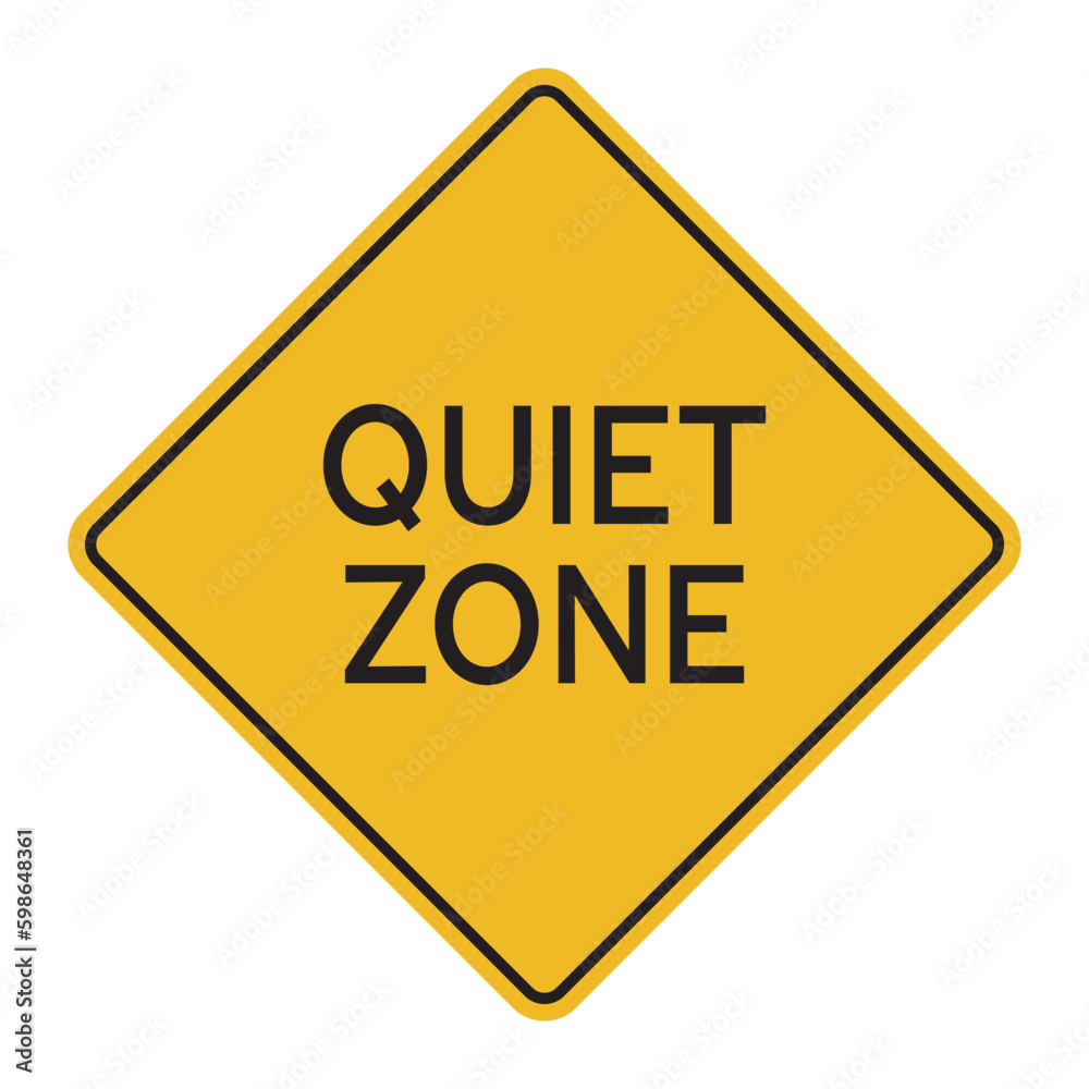 Quiet Zone Sign Vector Illustration Quiet Zone Sign Vector Illustration
