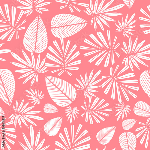 tropical pattern with palm leaves