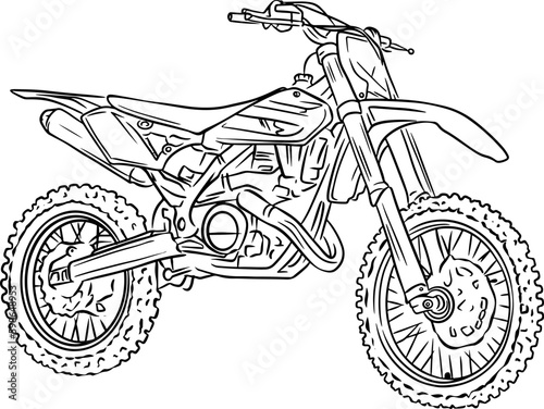 Motocross bike. Enduro sport. Vehicles for off-road driving.