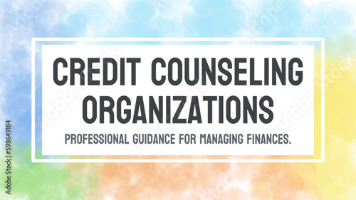 Credit Counseling Organizations - Organizations offering financial counseling services.