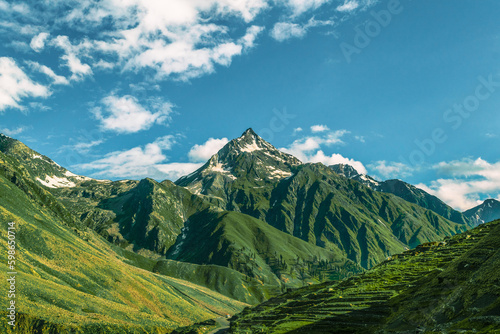 Fototapeta Naklejka Na Ścianę i Meble -  Beautiful green mountain in summer
