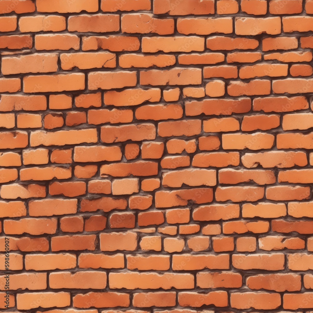 Seamless brick wall texture. Created by a stable diffusion neural network. Seamless brick wall texture. Created by a stable diffusion neural network.