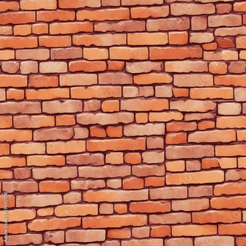 Seamless brick wall texture. Created by a stable diffusion neural network.