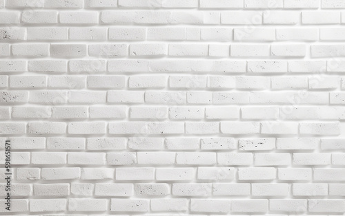 White brick wall background. Generative AI Generative AI