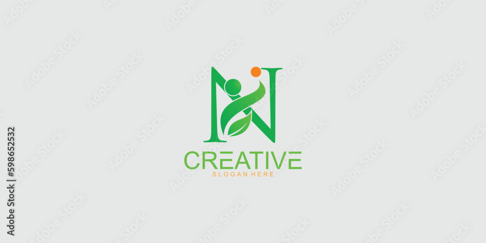 Creative Nature family logo design with combination of alphabet letters A to Z ,premium vector Creative Nature family logo design with combination of alphabet letters A to Z ,premium vector