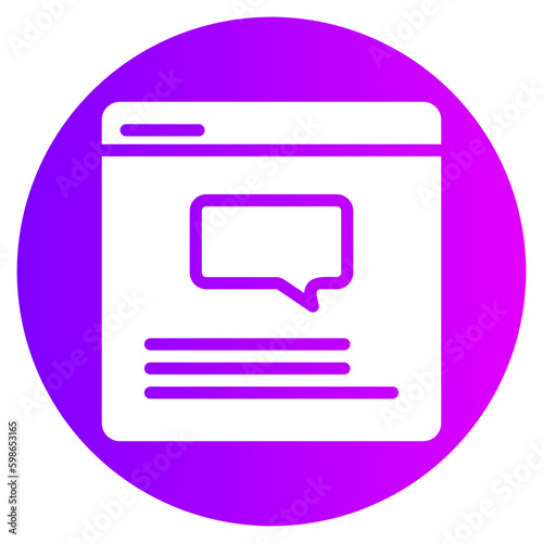 live chat gradient icon