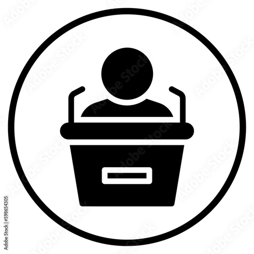 public speaking glyph icon