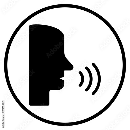 speaking glyph icon