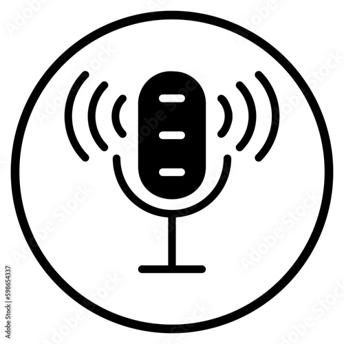 microphone glyph icon
