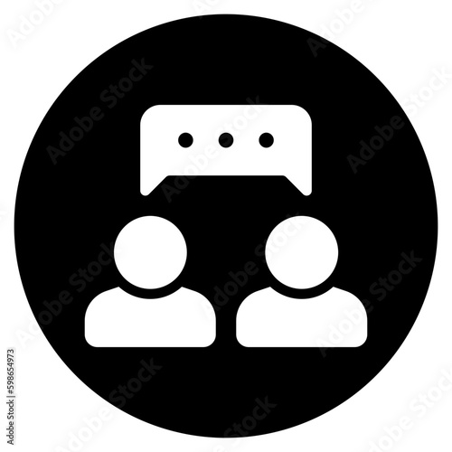 conversation glyph icon