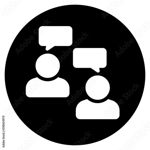 conversation glyph icon