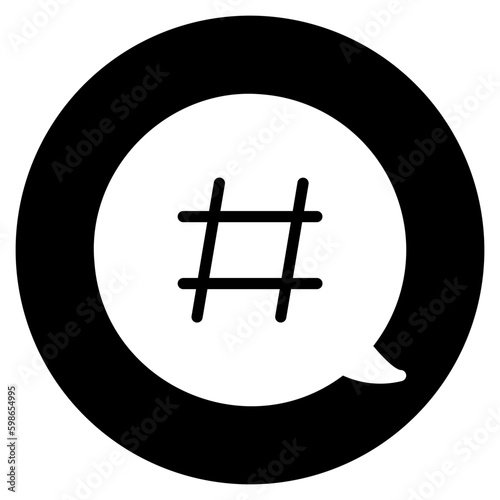 hashtag glyph icon