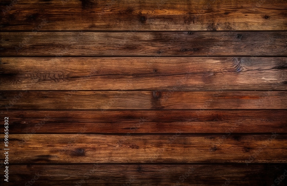 Fototapeta premium Dark wooden wood background, generative ai