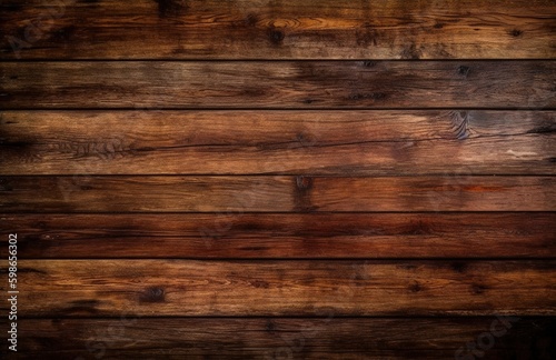 Dark wooden wood background  generative ai