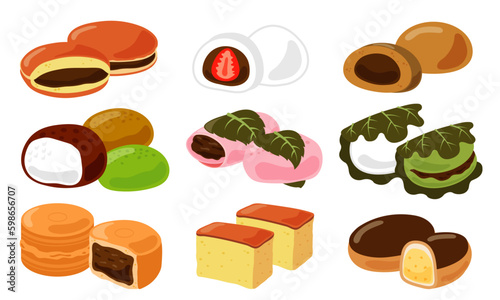 和菓子のイラストセット