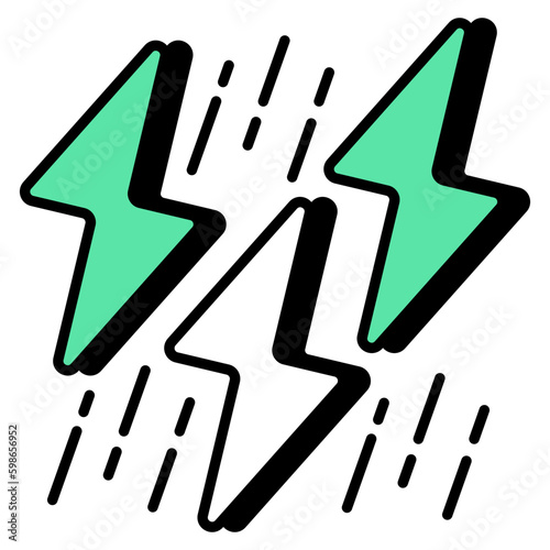 Trendy vector design of bolts