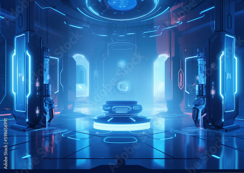 研究室・SF空間アニメ背景,Generative AI