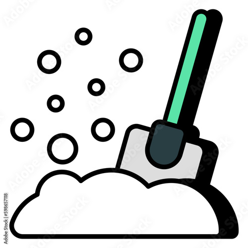 Editable design icon of digging
