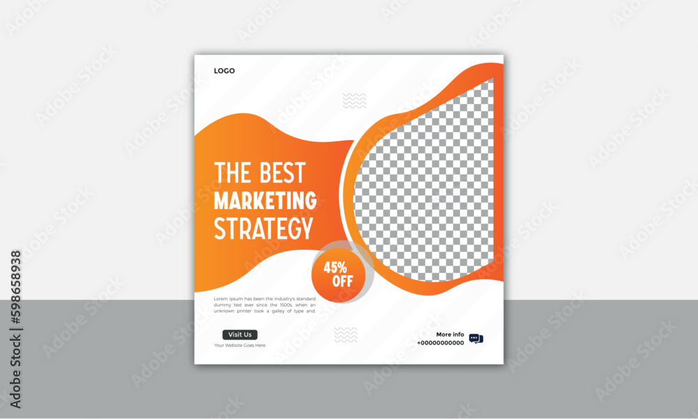 Fototapeta premium modern trend professional business social media post design corporate vector file print layout 