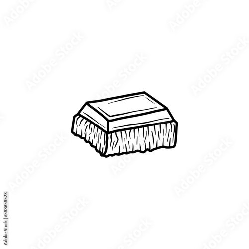 Chocolate line art illustration. chocolate doodle  vector illustration
