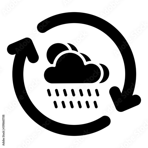 Rainfall icon in perfect design