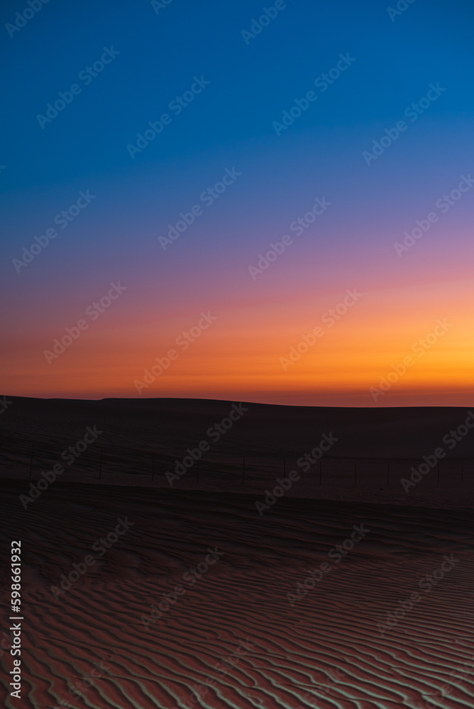 Sunset at desert