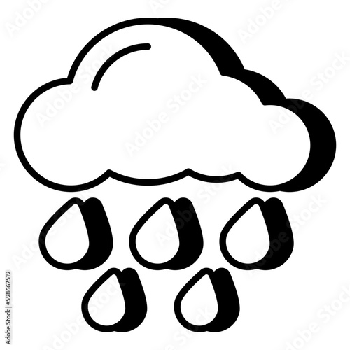 Rainfall icon in perfect design