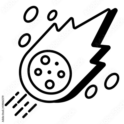 An icon design of meteorite 