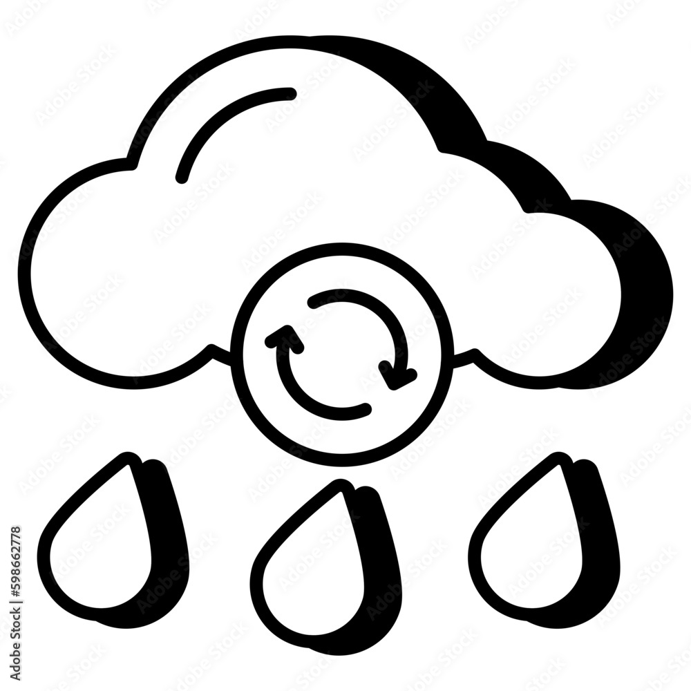 Rainfall icon in perfect design