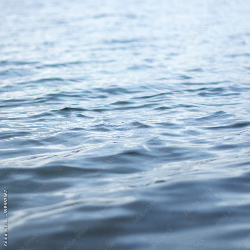 sea water surface at close up. selected focus and blur background.