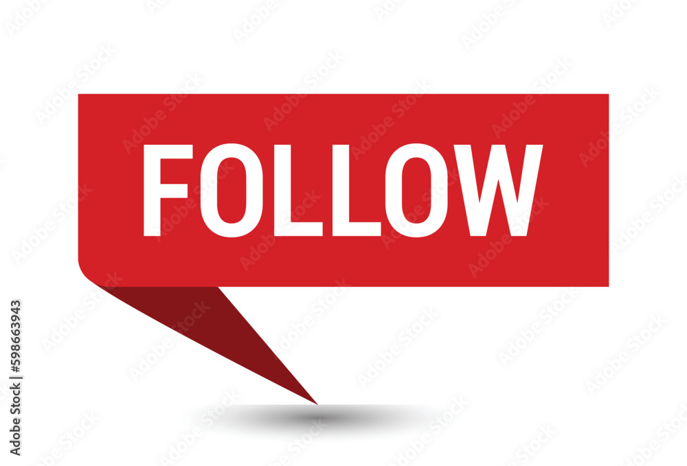 Follow white background.The concept of the social network.Vector illustration Follow white background.The concept of the social network.Vector illustration