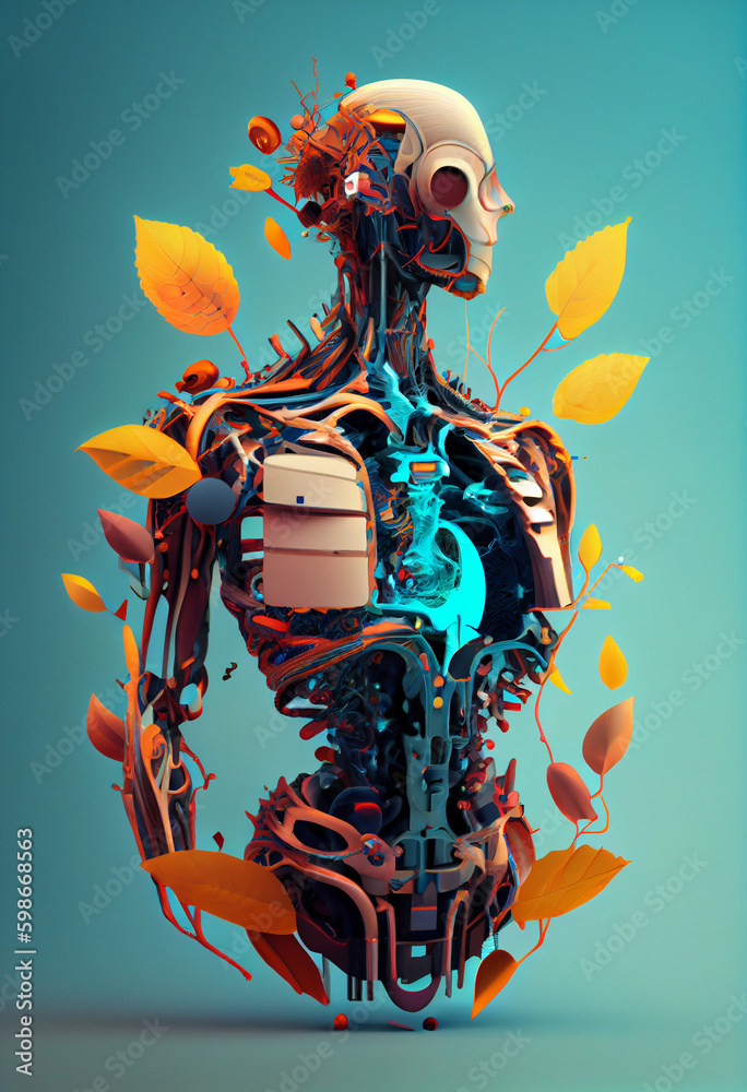 skull and bones on white background