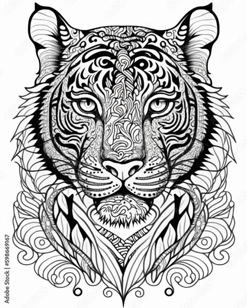 Tiger coloring page Tiger coloring page